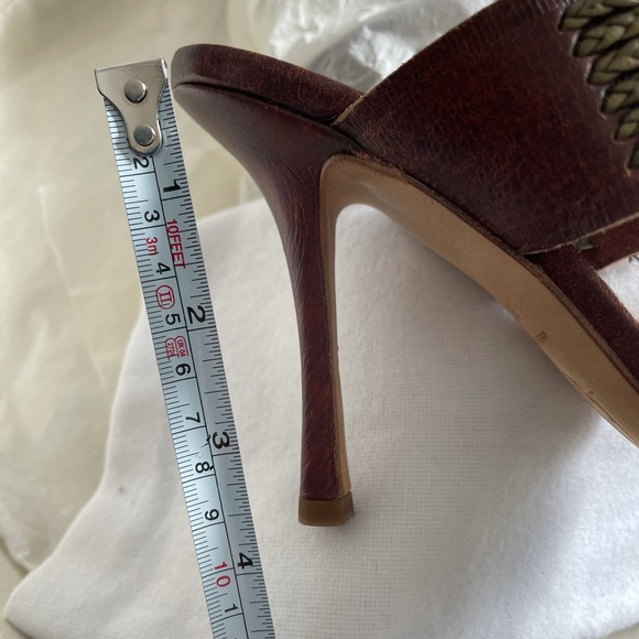 Christian Dior cracked leather Sandal/Slide sz 37 - Picture 9 of 9